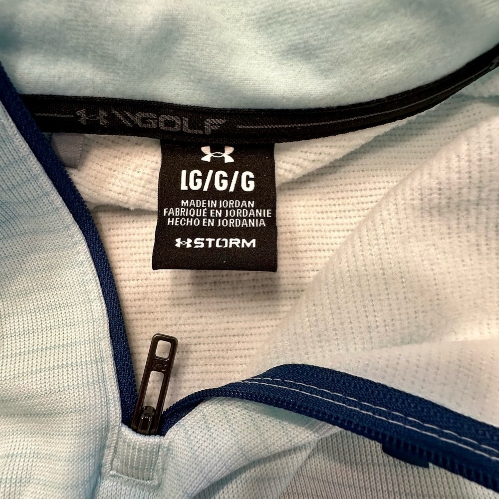 Women’s Under Armour Mint Green 1/4 Zip Pullover Sweatshirt - Size L - NWOT - Picture 3 of 5
